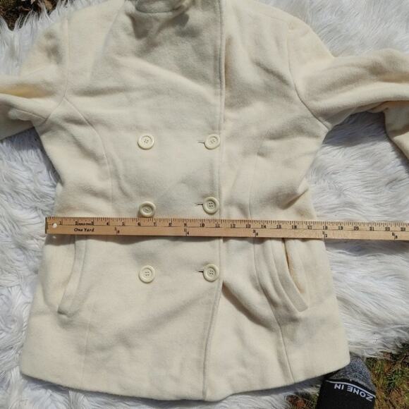 Anne Klein Size Small White Ivory Peacoat Winter Warm AK Long Sleeve Snow - Picture 7 of 11